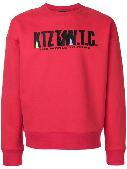 Mountain letter embroidered sweatshirt