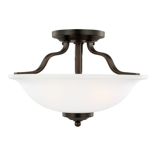 Bronze Two Light Semi-Flush Mount from the Emmons Collection