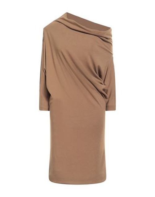 Nenah Woman Mini dress Camel Size S Viscose, Polyester, Elastane