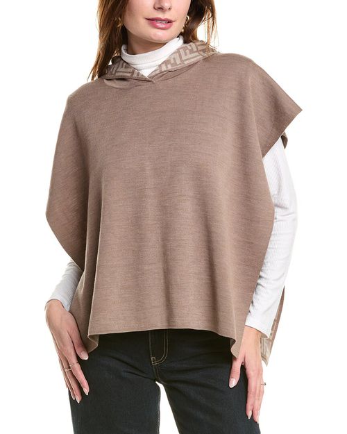 Wool-Blend Poncho