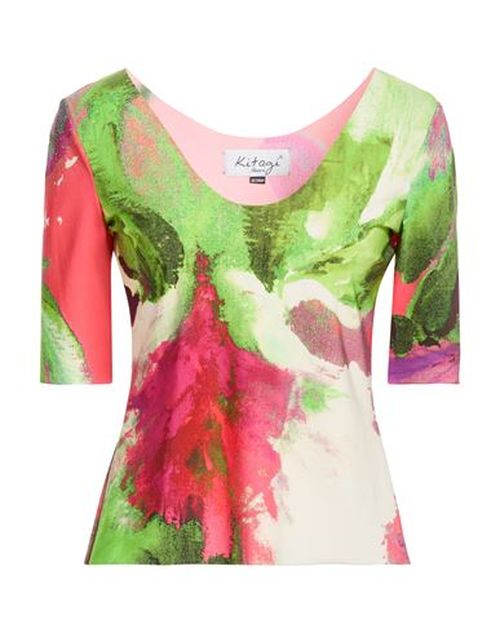 Woman Top Coral Size 4 Polyamide, Elastane
