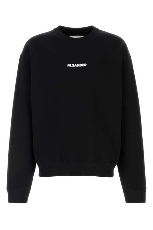 Logo-Embroidered Cotton Sweatshirt — Black