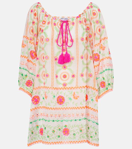 Printed cotton beach dress