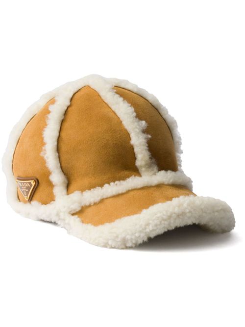 Shearling baseball cap - Neutrals