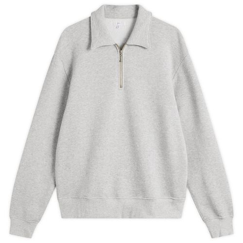 Men's Cotton Wool Quarter Zip Sweatshirt Heather Grey