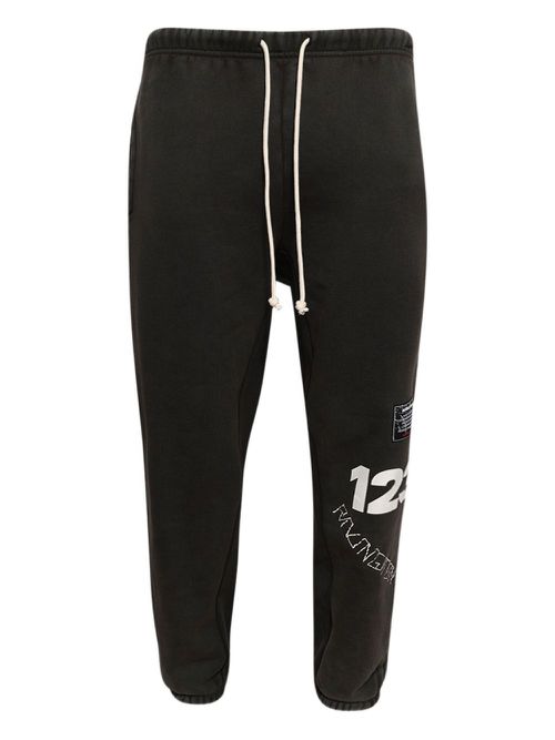 Graphic-print sweatpants - Black