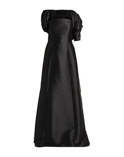 Woman Maxi dress Black Size 8 Polyester, Silk, Polyamide, Elastane