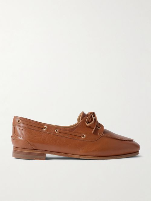 Pathy Leather Loafers - Brown