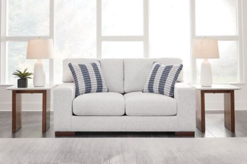 Belvoir Performance Fabric Loveseat, Snow