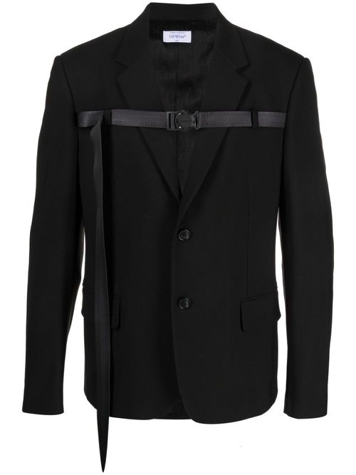 Buckled single-breasted blazer - Black