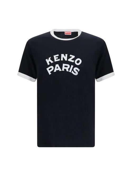 Paris Emblem Logo Print T-Shirt — Black