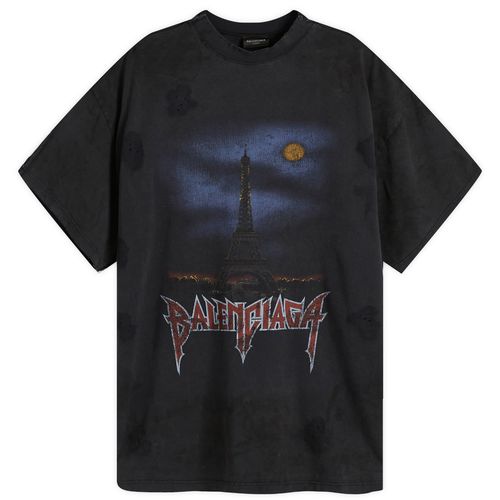 Men's Double Front T-Shirt in Wash Black