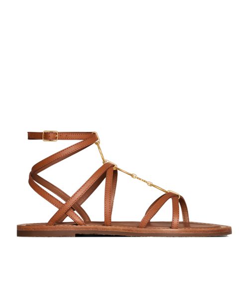 LYMPIA STRAPPY JEWEL SANDAL  IN CALFSKIN