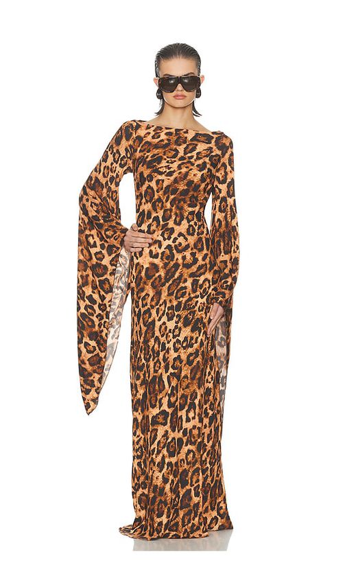 Helsa The Rosalind Dress in Brown. - XS also in L, M