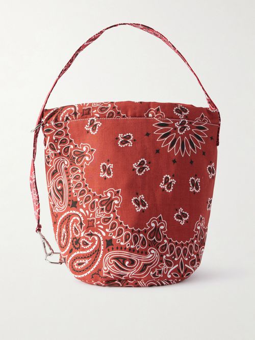 Sac Seau Printed Cotton Tote - Red