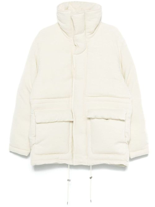 Brushed-finish puffer jacket - White
