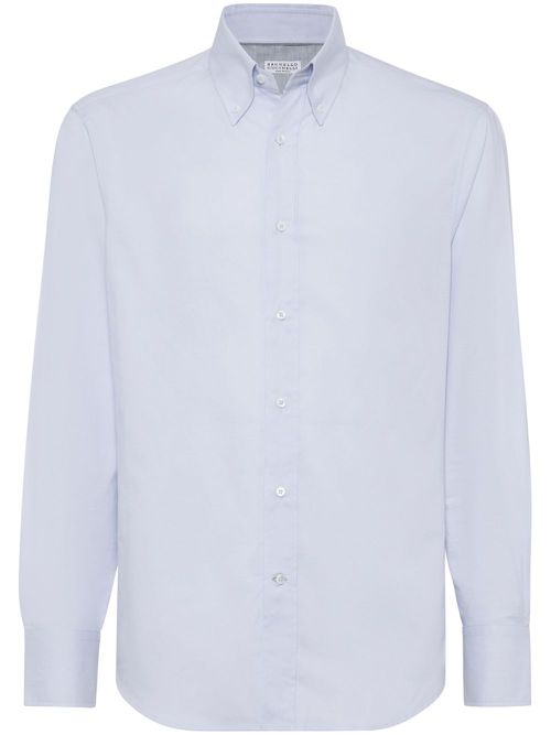 Button down cotton shirt - Blue