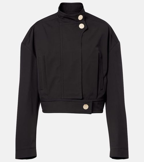 Riviera oversized cotton bomber jacket