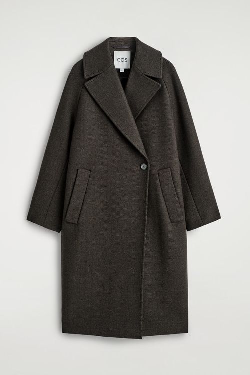 Oversized Double-Breasted Wool Long Coat