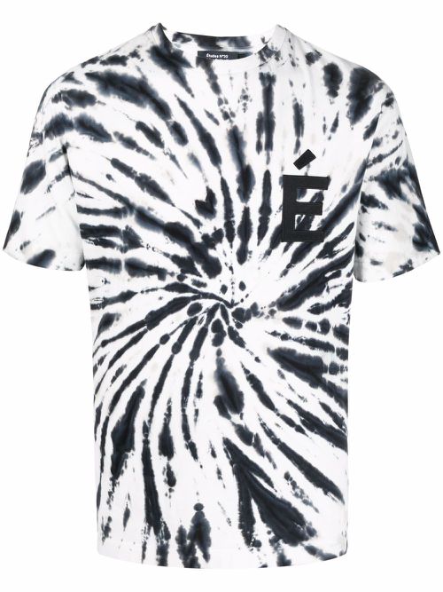 Tie dye-print short-sleeved T-shirt - White