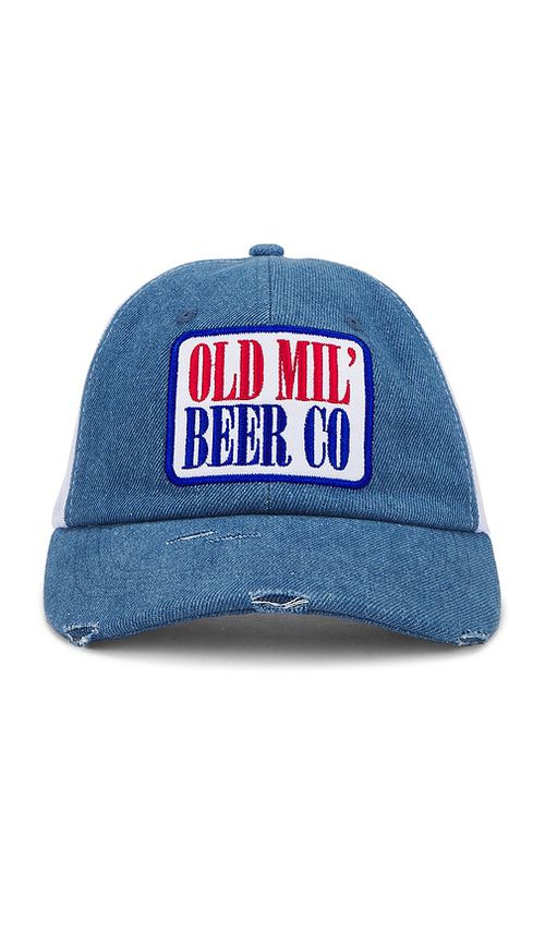 Philcos Old Mil' Beer Co Hat in Blue & White in Blue