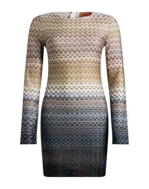 Woman Mini dress Ivory Size 10 Viscose, Metallic fiber