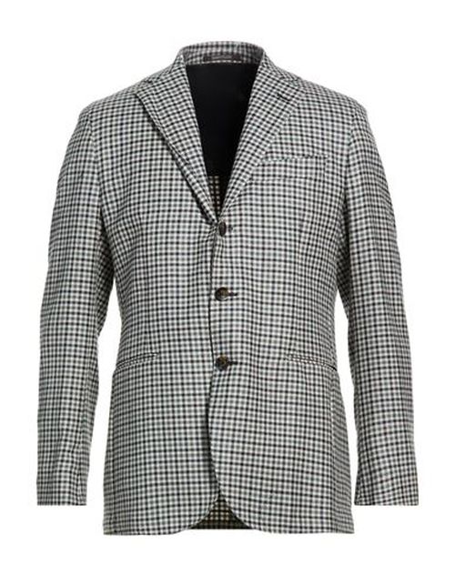 Man Blazer Midnight blue Size 40 Virgin Wool, Silk, Linen