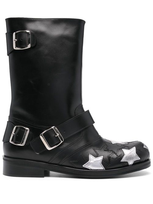 Star biker boots - Black