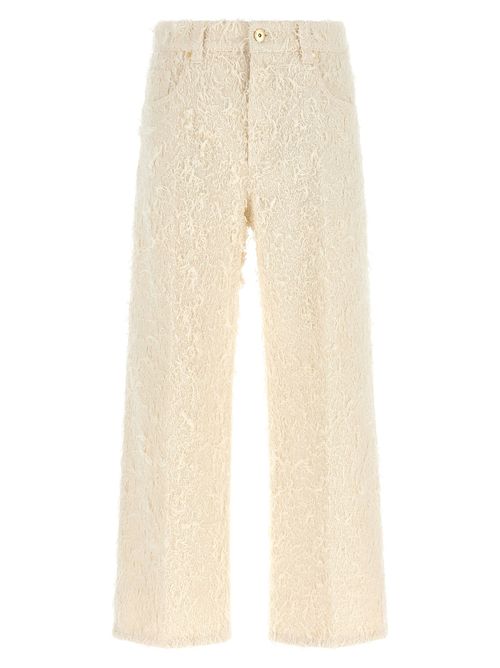 Contemporary Square Trousers — Beige