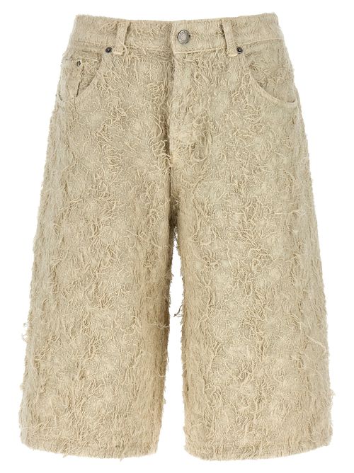 Becky Fur Denim Jeans Beige