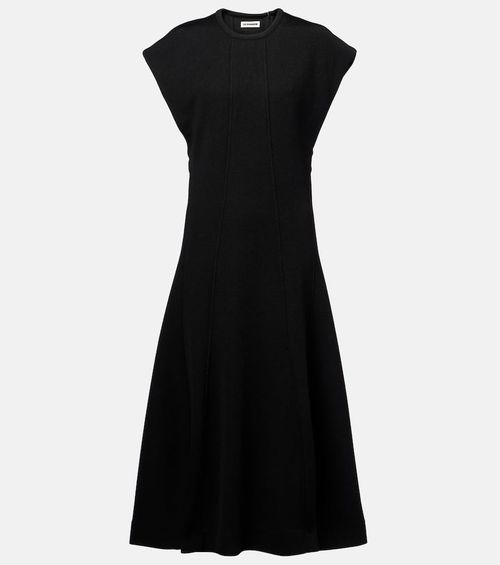 Ribbed-knit midi dress