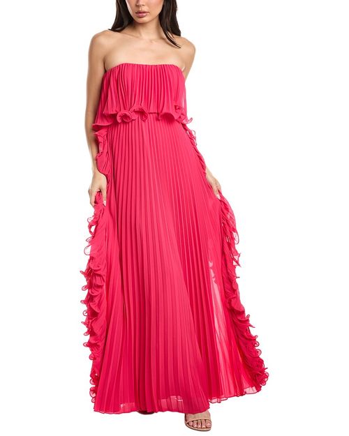 Octo Ruffle Pleated Gown