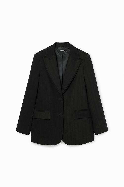 Straight textured blazer