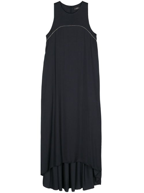 Monili-chain satin maxi dress - Blue