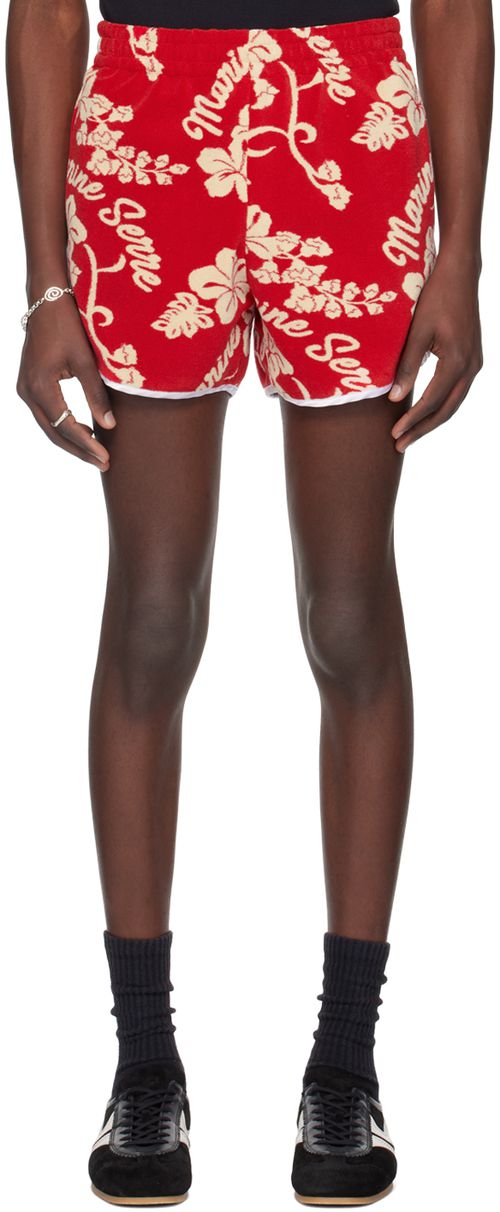 Marine Serre Red Towel Shorts