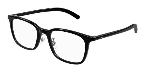 Montblanc MB0418OJ Asian Fit 001 Men's Eyeglasses Black Size 53 (Frame Only) - Blue Light Block Available