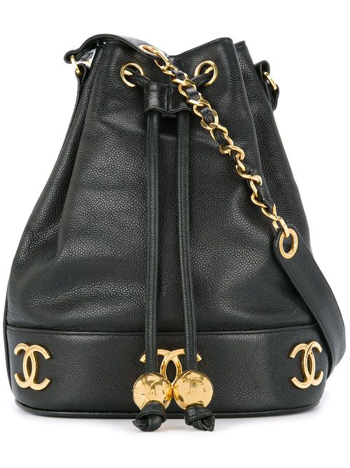 CC drawstring bucket bag - Black