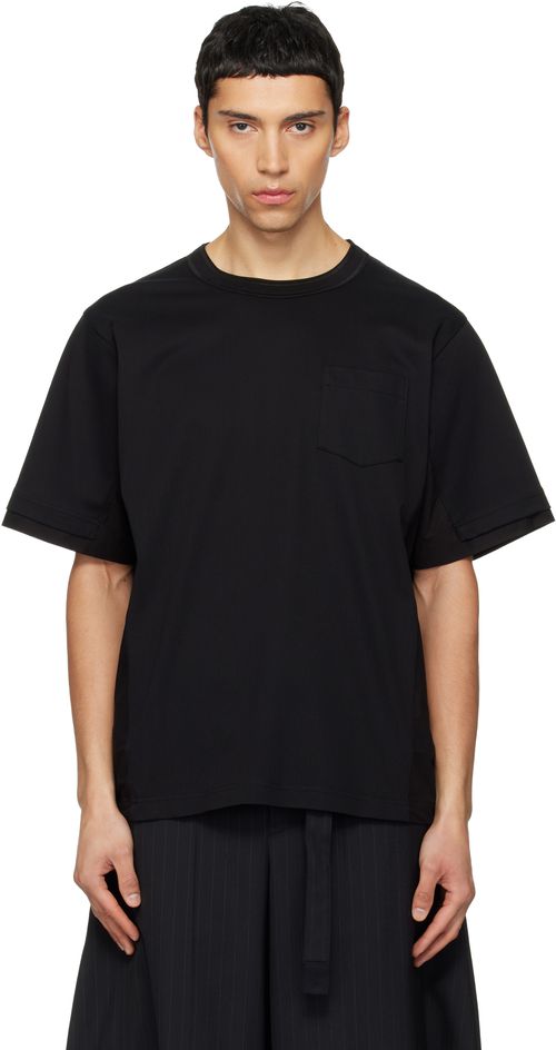 Black Cotton Typewriter & Cotton Jersey T-shirt