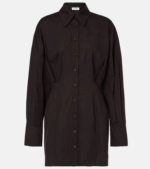Cotton-blend shirt dress