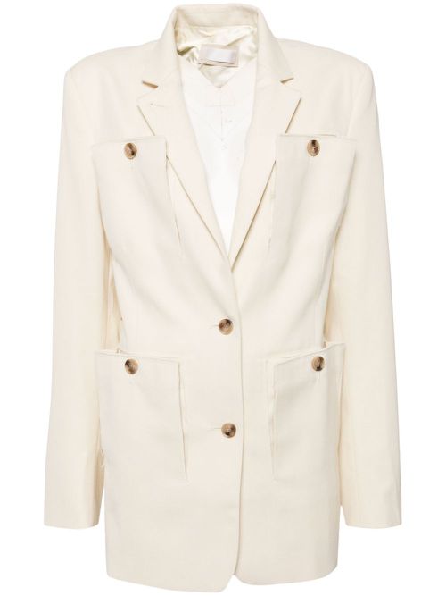 Wool blazer - Neutrals
