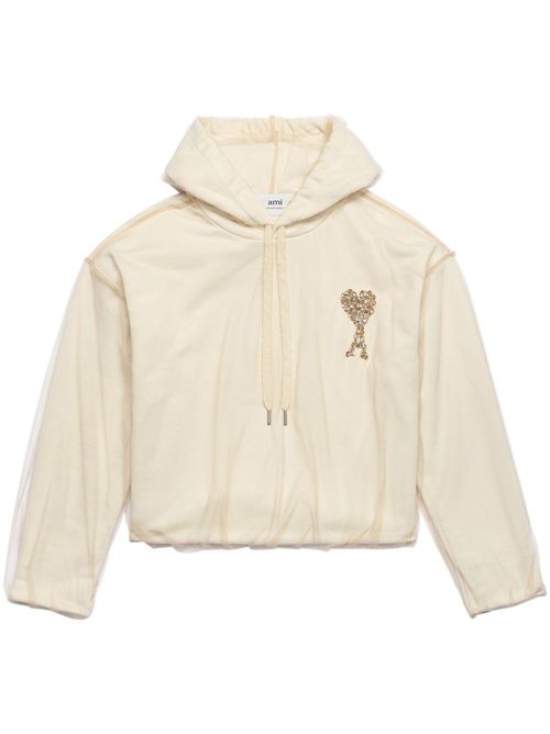 Ami de Coeur tulle hoodie - Neutrals