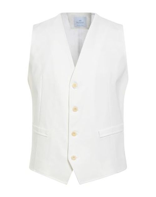 Man Tailored Vest White Size 38 Cotton, Polyamide, Elastane