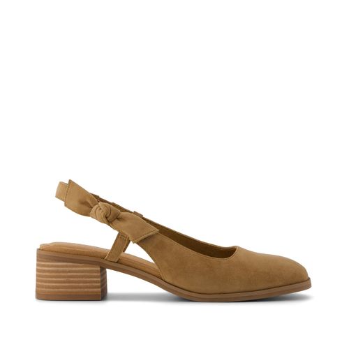 Women's Jaclyn Slingback Bow Heel Toffee Kid Suede