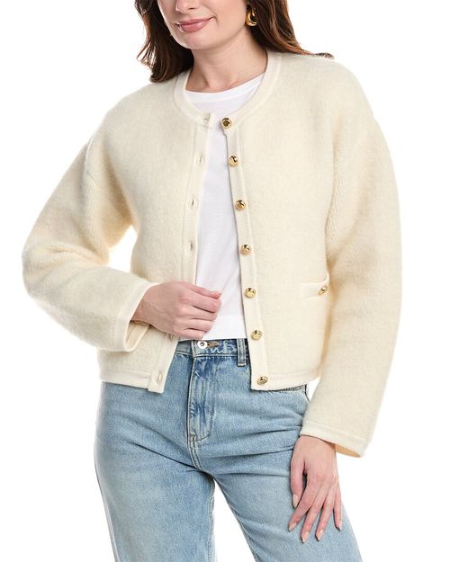 Kaia Boucle Wool & Alpaca-Blend Cardigan