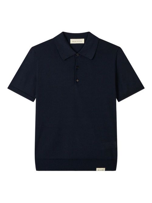 Knitted polo shirt - Blue