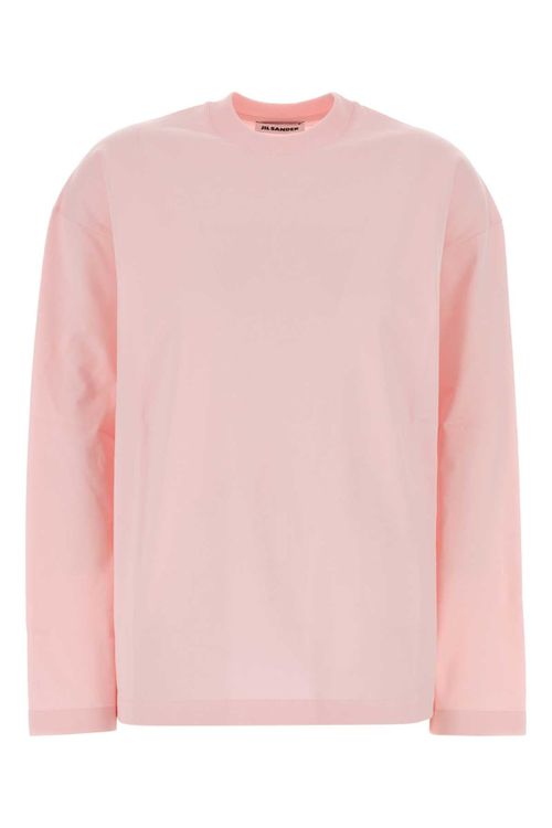 Cotton Crew Neck T-Shirt — Pink