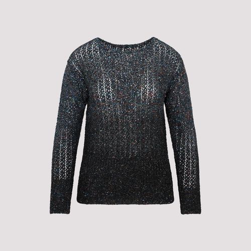 Crewneck Sweater Blue Polyamide Polyester - Women
