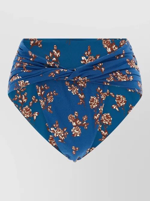 Magda Butrym - high waist floral bikini briefs ruched