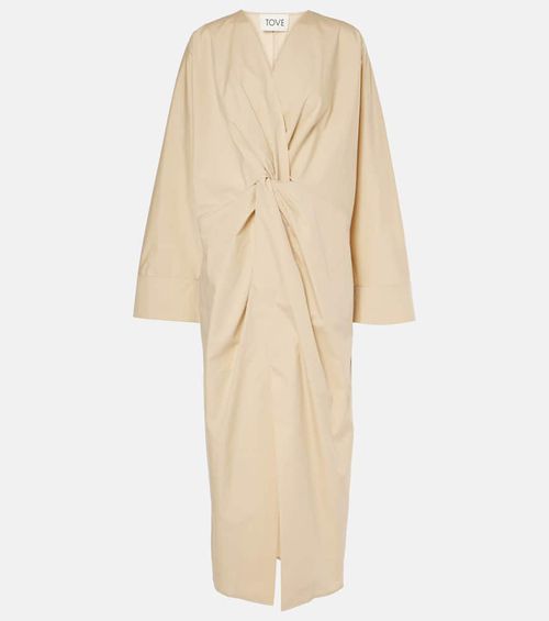 Ailin draped cotton midi dress