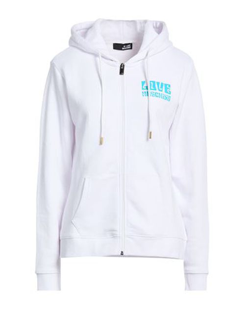 Woman Sweatshirt White Size XL Cotton, Polyester